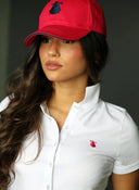 Polo Blanco con Tapeta Abotonada Mujer