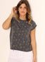 Camiseta  Gris Multilogos Fluor Mujer