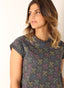 Camiseta  Gris Multilogos Fluor Mujer