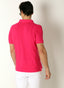 Men's Classic Forest Green Pink Cape Polo