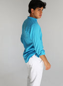 Polera Cuello Mao Turquesa Shibuya Hombre