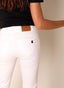 Pantalón Blanco Logo Marino 5 bolsillos Mujer