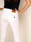 Pantalón Blanco Logo Marino 5 bolsillos Mujer