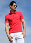 Polo Hombre Rojo Interlock