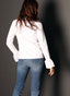 Blusa Cuello Volantes Blanca Mujer