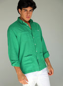 Guayabera Verde Esmeralda Shibuya Hombre