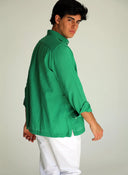 Guayabera Verde Esmeralda Shibuya Hombre