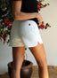 Short Blanco Crudo Mujer