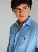 Guayabera Azul Denim Shibuya Hombre