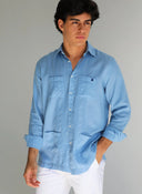 Guayabera Azul Denim Shibuya Hombre