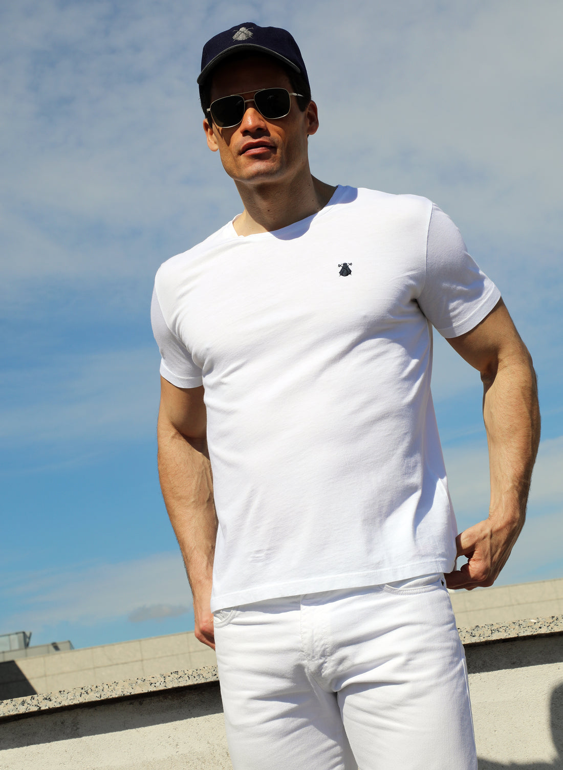 White T-shirt Dye in Men's Garment
