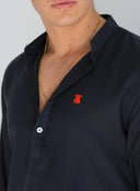 Polera Cuello Mao Azul Marino Shibuya Hombre