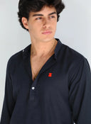 Polera Cuello Mao Azul Marino Shibuya Hombre