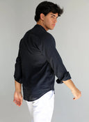 Polera Cuello Mao Azul Marino Shibuya Hombre