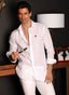 Camisa Blanca Lino Tinte en Prenda Hombre