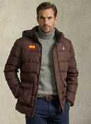 Parka España Marrón Chocolate con Capucha Hombre
