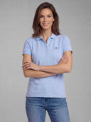 Polo Classic Celeste Mujer