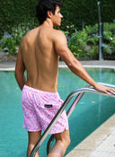 Bañador Rosa Flores Hombre