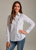 Camisa Blanca Raya Diplomática Mujer