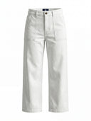 Pantalón Sarga Crudo Mujer