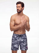 Bañador Gris Camuflaje Hombre