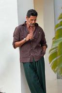 Guayabera Marrón Chocolate Hombre