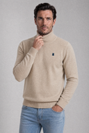 Jersey Cuello Alto Beige Hombre
