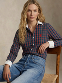 Camisa Tartán Azul y Rojo Mujer