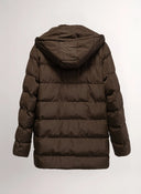 Parka España Marrón Chocolate con Capucha Hombre