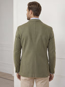 Americana Verde Kaki Granulada Hombre