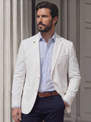 Americana Blanca Granulada Hombre