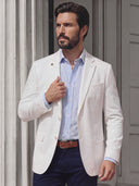 Americana Blanca Granulada Hombre