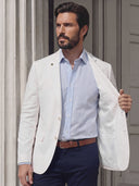 Americana Blanca Granulada Hombre