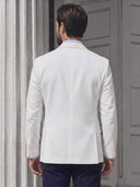 Americana Blanca Granulada Hombre