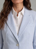 Americana Multi Rayas Celestes Sersuker Mujer