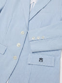 Americana Multi Rayas Celestes Sersuker Mujer