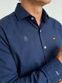 Herrenhemd, individuell anpassbar, marineblau