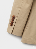 Americana Hombre Beige Algodón