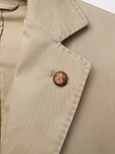 Americana Hombre Beige Algodón