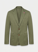 Americana Hombre Verde Kaki Algodón
