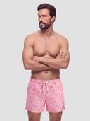Bañador Rosa Flores Hombre