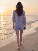 Blue and White Cape Set for Women