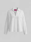 Blusa Blanca Calada Mujer