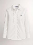 Camisa Blanca Pechera Volantes Mujer