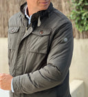 Parka Verde Kaki Con Chaleco Hombre