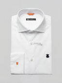 Men's White Shirt with Spanish Flag and Cuff