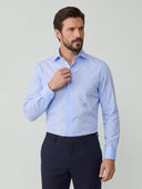 Camisa de Vestir Azul Fila Fil Hombre