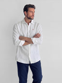 Camisa Blanca Lino Hombre