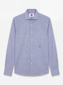 Camisa de Vestir Pata de Gallo Azul Hombre
