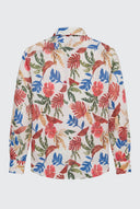 Camisa Blanca Tropical Lino Hombre